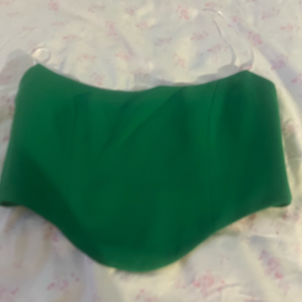Amanda Uprichard Vibrant Green corset top